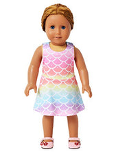 Load image into Gallery viewer, Matching Girl &amp; Doll Dresses Mermaid Summer Clothes for Big Girls Kids Green 12-13Y
