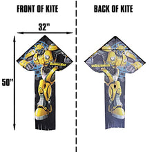 Load image into Gallery viewer, X Kites SkyFlier Delta Transformers Bumble Bee Nylon Transformers Kite, 50 Inches Tall
