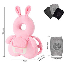 Load image into Gallery viewer, Baby Head Protector &amp; Baby Knee Pads for Crawling, Toddlers Head Safety Pad Cushion Adjustable Backpack, Baby Back Protection for Walking &amp; Crawling, for Age 5-24months, Cute Bunny
