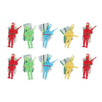 NUOBESTY Hand Throw Parachute Toy Set, 10Pcs Parachute Toy for Boys Men, Outdoor Games for Kids Birthday Gift