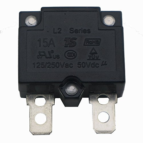 2Pcs 15A 125/250Vac 50Vdc Automatic Reset Relay Fuse Therma Switch Circuit Breaker Current Overload Protector Children Ride On Toy Car Accessories