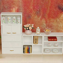 Load image into Gallery viewer, BARMI Miniature Scale 1:12 Wooden Dollhouse Furniture Locker Combination Cabinet,Perfect DIY Dollhouse Toy Gift Set White
