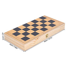 Load image into Gallery viewer, Wooden Chess, Wooden Durable Folding Chess Educational Foldable for Outdoor Camping Travel for Home Party for Children for Adults

