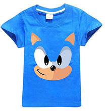Load image into Gallery viewer, Boys Cartoon Sonic Clothes Girls 3D Funny Cotton T-Shirts Costume Children Spring Clothing Kids Tees Top Baby T Shirts (Blue, 5T)
