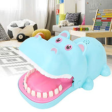 Load image into Gallery viewer, GLOGLOW Portable Hippo Bite Finger Toy,Teeth Game Cartoon Hippo Mouth with Teeth Toy Biting Finger Game Crazy(Blue) Board Games
