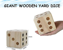 Load image into Gallery viewer, DRAROAD Giant Wooden Yard Dice Outdoor Game with Bonus Yardzee and Farkle Scoresheets and Carrying Bag, Great Lawn and Family Game
