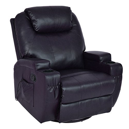 New MTN Gearsmith Massage Sofa Chair Recliner Heated Rocking Swivel w/ Control &Cup Holder