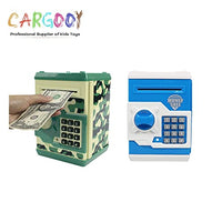 Cargooy Mini ATM Piggy Bank ATM Machine Best Gift for Kids,Electronic Code Piggy Bank Safe Box Coin Bank for Boys Girls Password Lock Case