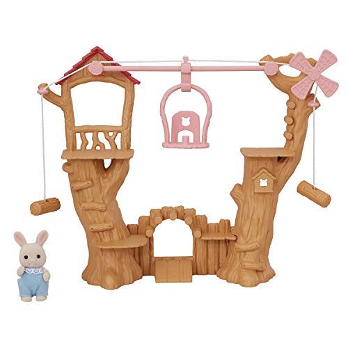 Calico Critters Baby Ropeway Park, Collectible Dollhouse Toy with Sweetpea Rabbit Figure Included