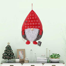 Load image into Gallery viewer, XYYSDJ Christmas Decorations Nordic Forest Old Man Calendar Countdown Calendar Creative Calendar (Color : Red)
