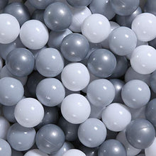 Load image into Gallery viewer, GOGOSO Ball Pit Balls - Plastic Play Pit Balls Crawl Ball with Color Grey, Light Grey, White for Baby Kids Playpen Pool, 2.2 Inch, 100 pcs
