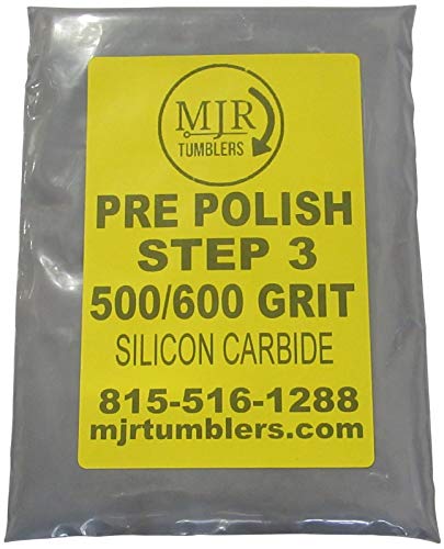 MJR Tumblers 1 LB per Polish 500 600 Silicon Carbide Rock Refill Grit Abrasive Media Step 3 USA