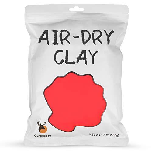 Air Dry Clay - Red, 1.1lb Soft Foam Modeling Magic Clay , Ultra Light Clay DIY Creative Molding Clay for Preschool Education Arts & Crafts (1.1lb - 1 Pack, Red)