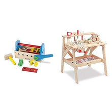 Load image into Gallery viewer, Melissa &amp; Doug Construction Workbench &amp; Tool Kit Bundle

