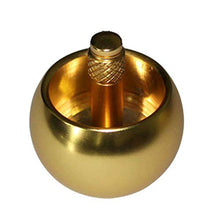 Load image into Gallery viewer, Kisangel Stainless Steel Metal Spinning Top Gyro Toy Mushroom Head Metal Desktop Gyro Toy Flip Spinning Toy Fingertip Decompression Toy for Adults Golden
