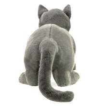 Load image into Gallery viewer, Folkmanis Purring Cat Hand Puppet, Gray, 8&quot;

