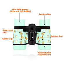 Load image into Gallery viewer, Rubber 4x30mm Toy Binoculars for Kids - Waterproof Folding Small Kids Telescope for Bird Watching,Travel, Camping (Green -01)
