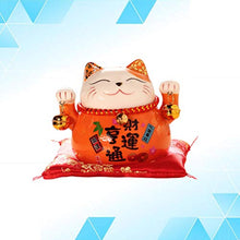 Load image into Gallery viewer, IMIKEYA Anime Piggy Bank Ceramic Maneki Neko Lucky Cat Coin Bank Animal Money Bank Money Holder Saving Pot for Girls Boys Birthday Party Favors Orange Lucky Cat
