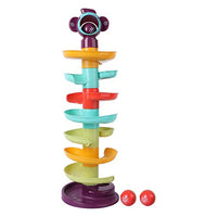 NUOBESTY Ball Drop Toys Swirl Ball Ramp Colorful Ball Run Toy Baby Toys Rattling Balls Promote Fine Motor Skills
