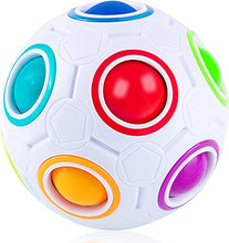 Load image into Gallery viewer, Vdealen Magic Rainbow Puzzle Ball, Speed Cube Ball Fun Stress Reliever Magic Ball- Puzzle Fidget Ball for Children Teen &amp; Adults
