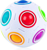Vdealen Magic Rainbow Puzzle Ball, Speed Cube Ball Fun Stress Reliever Magic Ball- Puzzle Fidget Ball for Children Teen & Adults