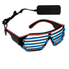 Load image into Gallery viewer, Ultra Electro Luminescent Sunglasses Blue and Red
