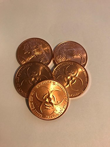 Zombuff 1 Ounce Copper Coins 5 Pack