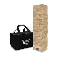 Load image into Gallery viewer, Yard Games On The Go Large Tumbling Timbers Wood Tower Stacking Outdoor Party Game with 56 Premium Pine Blocks and Nylon Carrying Case (2 Pack)
