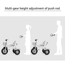 Load image into Gallery viewer, Tricycle,4 in 1 Childrens |Folding Tricycle |for 6 Months to 5 Years Foldable| 3 Wheel Push Trikes|Black|Pink|Green|White|76X48X96CM (Color : White)
