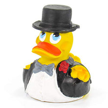 Load image into Gallery viewer, Wedding Groom Rubber Duck Bath Toy | Eco-Friendly, All Natural, Organic, Squeaker | Lanco Brand | Imported from Barcelona, Spain
