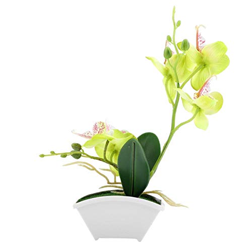 Okuyonic Plastic Artificial Flower Pot Reusable Vibrantly Colored Durable Exquisite Workmanship for Office