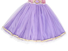 Load image into Gallery viewer, WonderBabe Little girl princess costume Christmas birthday cosplay fancy dress up costume with accessories (Purple,8T,7-8Years)
