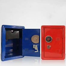 Load image into Gallery viewer, TOYANDONA 1PC Miniature Metal Safe Box Creative Iron Piggy Bank Mini Strongbox Shape Saving Pot Desktop Money Box Ornaments for Home Blue
