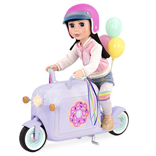 Glitter Girls by Battat  Donut Delivery Scooter  Toy Car, Bike, and Vehicle Accessories for 14-inch Dolls  Ages 3 and Up (GG57020C1Z) , Pink