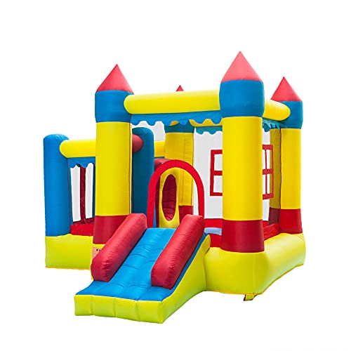 YZJC Bouncy Castle for Kids, Inflatable Bounce House, Indoors Outdoor Inflatable Bouncers, 10.5 ft x 9.84 ft x 8.2 ft H