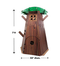 Load image into Gallery viewer, HearthSong Big Indoor Tree Fort Build-A-Fort Kit with Four Working Windows and Door, 7&#39;H x 58&quot; diam., with Sturdy Cardboard Pieces and Hook and Loop Tape

