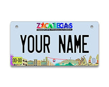 Load image into Gallery viewer, BRGiftShop Personalized Custom Name Mexico Zacatecas 3x6 inches Bicycle Bike Stroller Children&#39;s Toy Car License Plate Tag
