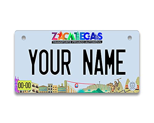 BRGiftShop Personalized Custom Name Mexico Zacatecas 3x6 inches Bicycle Bike Stroller Children's Toy Car License Plate Tag