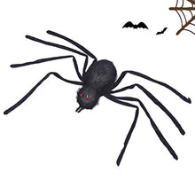 Load image into Gallery viewer, PRETYZOOM 1pc Simulated Spider Fake Spiders Gleamy Creepy Lifelike Prank Toy for Halloween Club Pub Haunted House (Black) Halloween Home Decor Gift
