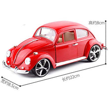 Load image into Gallery viewer, GAOQUN-TOY 1:18 Simulation Retro Classic Car Beetle Alloy Car Model Can Open The Door to Sit Toy Gift Box (Color : Black)
