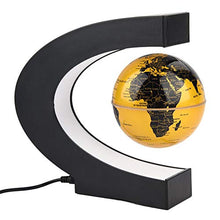 Load image into Gallery viewer, Hongzer Floating Globe, Floating Globe Magnetic Levitation Rotating World Map Globe with LED Light for Home, Office(Golden)
