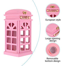 Load image into Gallery viewer, WINOMO Telephone Booth Piggy Bank London Street Piggy Bank Postal Money Pot Coin Money Box Change Souvenir Gift Box for Kids Boys Girls Home Decoration Love Pink
