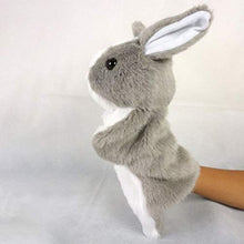 Load image into Gallery viewer, NUOBESTY Plush Bunny Hand Puppets Easter Softs Rabbit Hand Puppet Doll Stuffed Toys Easter Pretend Play Storytelling Imaginative Toys (Grey)

