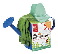 Toysmith Beetle & Bee Kids Watering Can Kit, Includes Gloves, Trowel, Rake, Shovel, Watering Can
