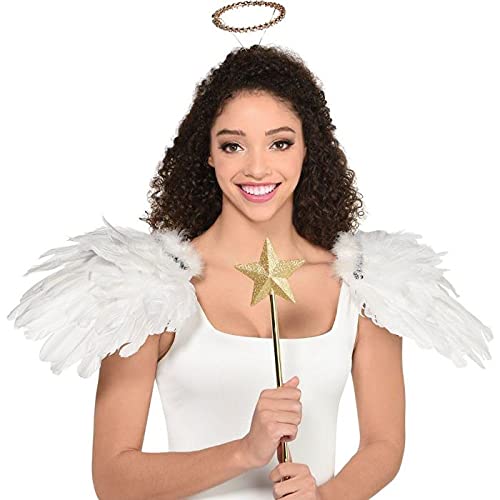 Angel Feather Shoulder Wings | White | 1 Pair