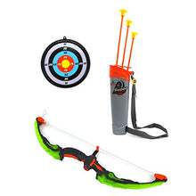 Load image into Gallery viewer, Light Up Bow and Arrow Playset for Boys - Archery Sport Set for Children, Suction Cup Arrow, Bow, Carrying Canister, and Target - Practice Outdoor and Indoor, Toys for Children Above 3 Years of Age
