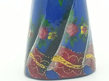 Load image into Gallery viewer, Girl in a Blue Dress with Flowers Russian Hand Carved Painted no Nesting Doll Christmas Ornament One of The Kind Gift
