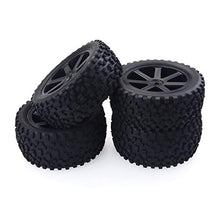 Load image into Gallery viewer, Kiminors 4PCS 1/10 Car Rubber Tyres Plastic Wheels for Redcat HSP HPI Hobbyking Traxxas Losi VRX LRP ZD Racing 1/10 Buggy
