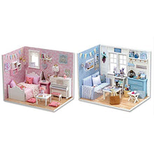 Load image into Gallery viewer, DIY Doll Houses Miniature Dollhouse Wooden Toys for Children Birthday Gift for Child and Campus Couple Great Choice for Home Decor (Pink)
