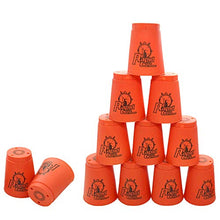 Load image into Gallery viewer, Quick Stacks Cups Sports Stacking Cups Speed Training Game Classic Interactive Challenge Competition Party Toy Set of 12 with Carry Bag-Red
